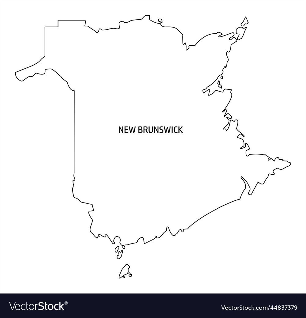 New brunswick Umrisskarte