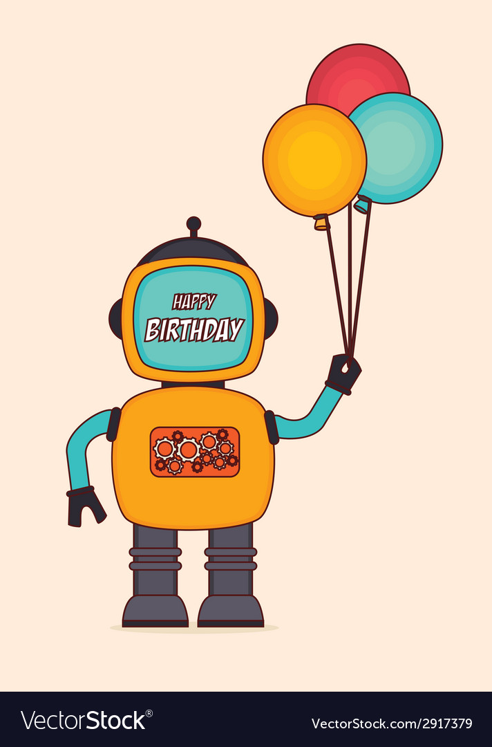 Robot design over beige background