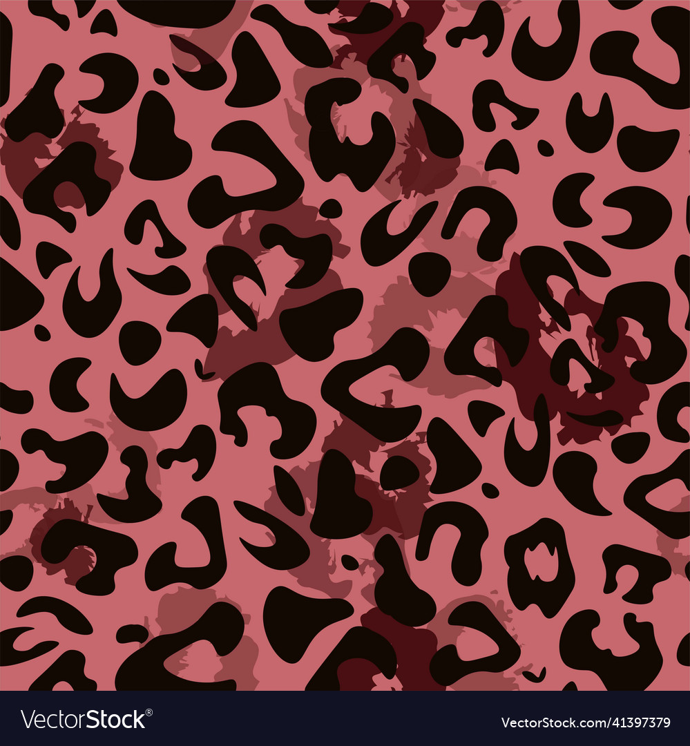 Seamless leopard skin pattern design element Vector Image Seamless leopard skin pattern design element