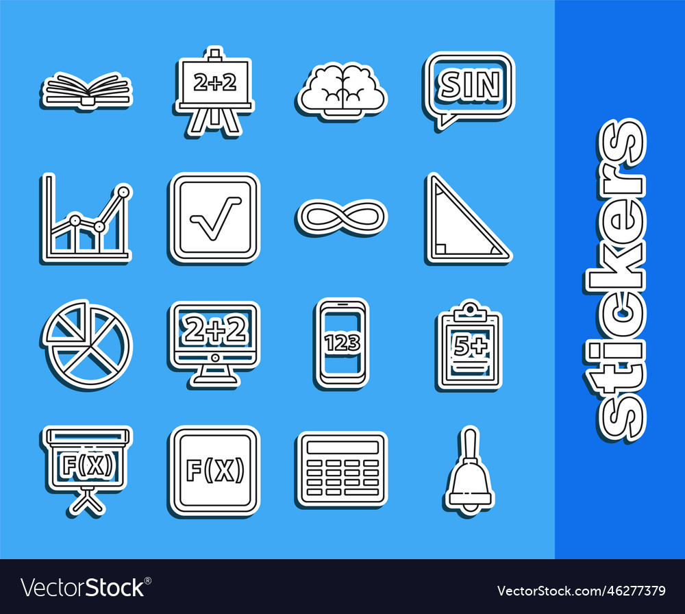 Set line test or exam sheet mathematics function Vector Image Set line test or exam sheet mathematics function