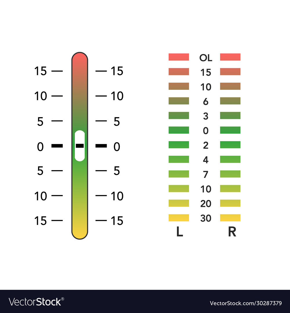 Settings equalizer slider button and level
