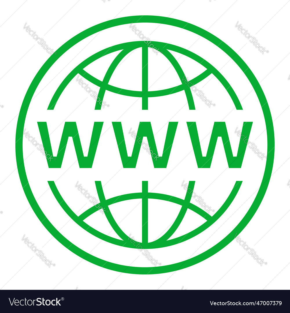 Www icon world wide web with mouse click