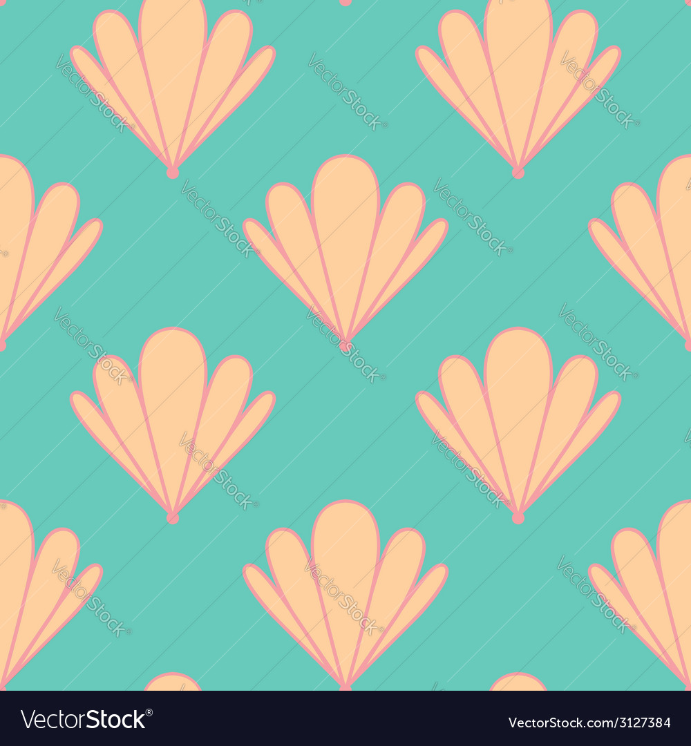 Abstract shell seamless pattern