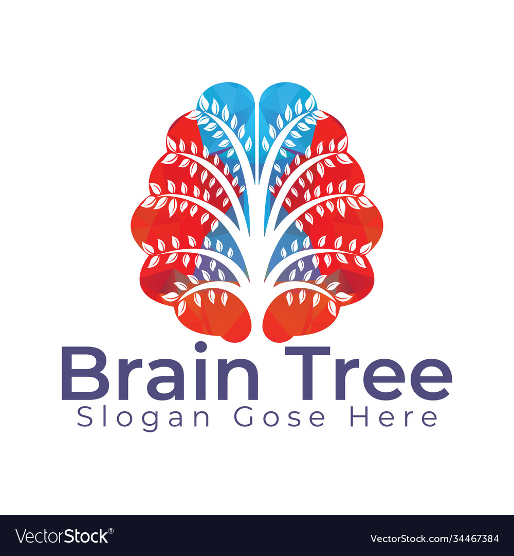 Brain tree template design Vector Image Brain tree template design