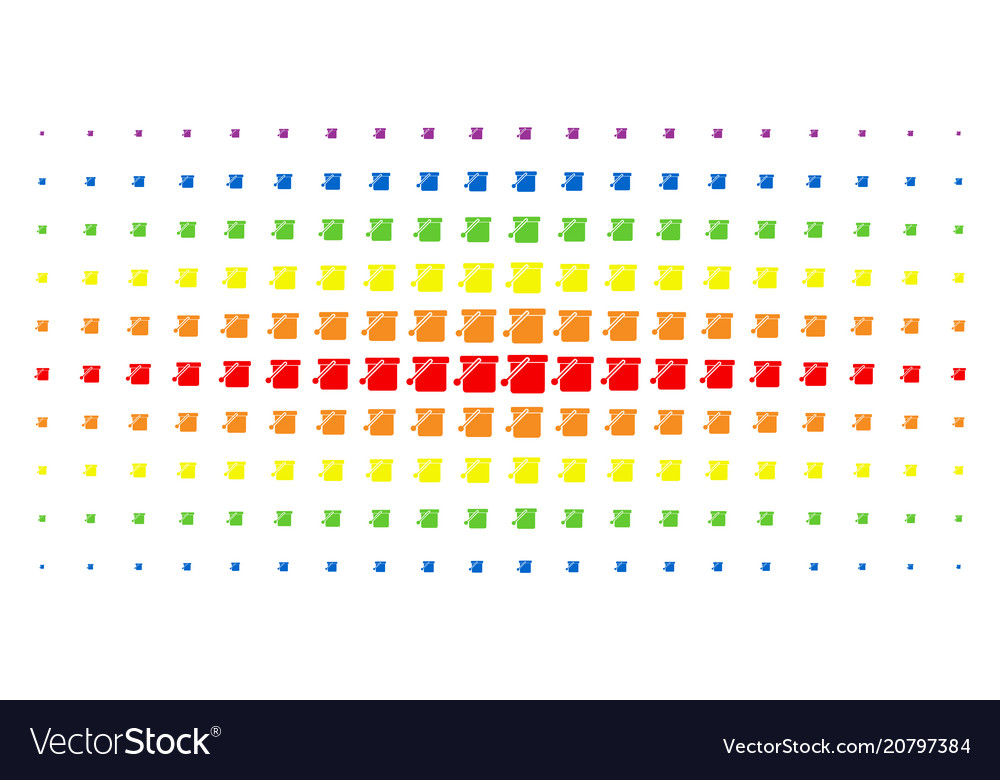 Bucket spectral halftone effect