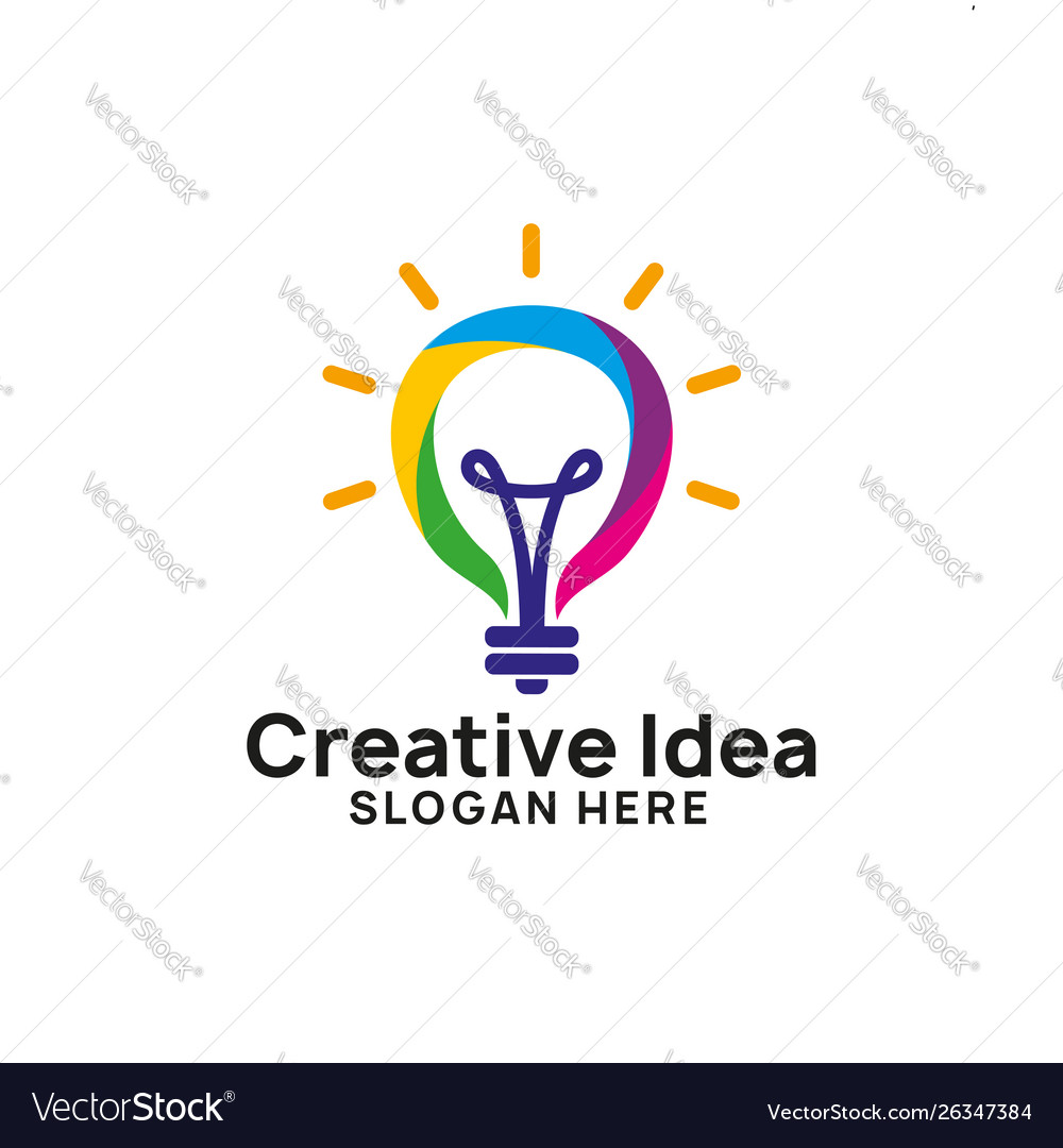 Bunte kreative Idee Logo Design Vorlage vector image Bunte kreative Idee Logo Design Vorlage