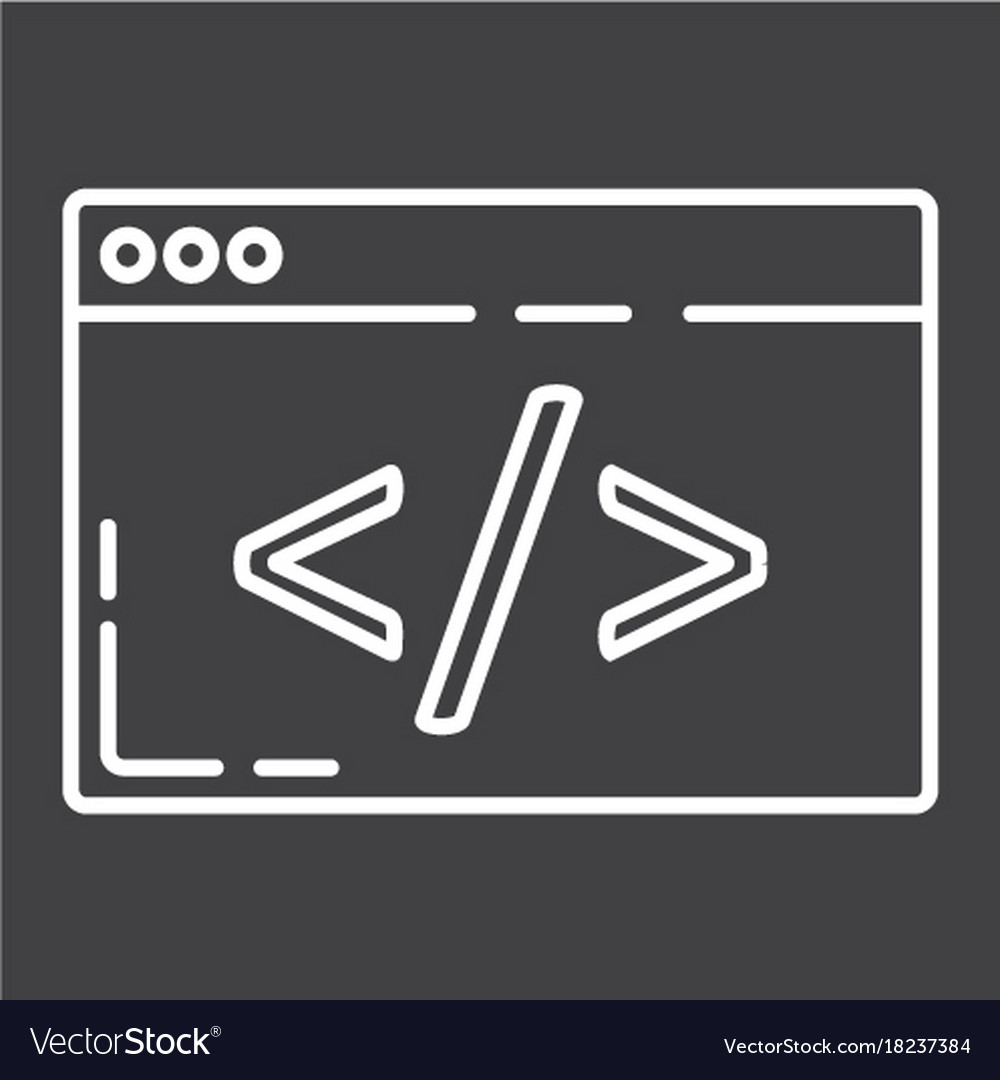 Custom coding line icon seo and development