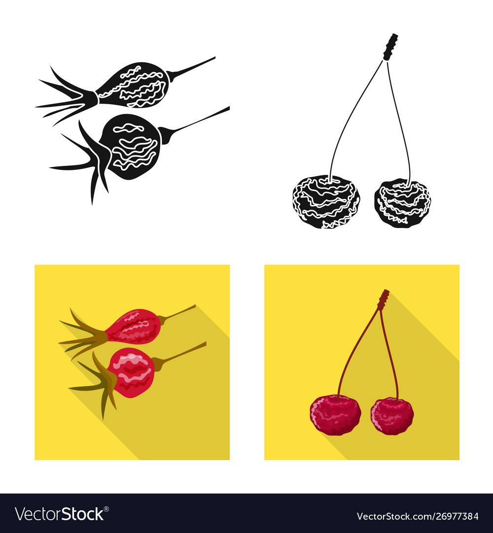 Design food and raw logo set