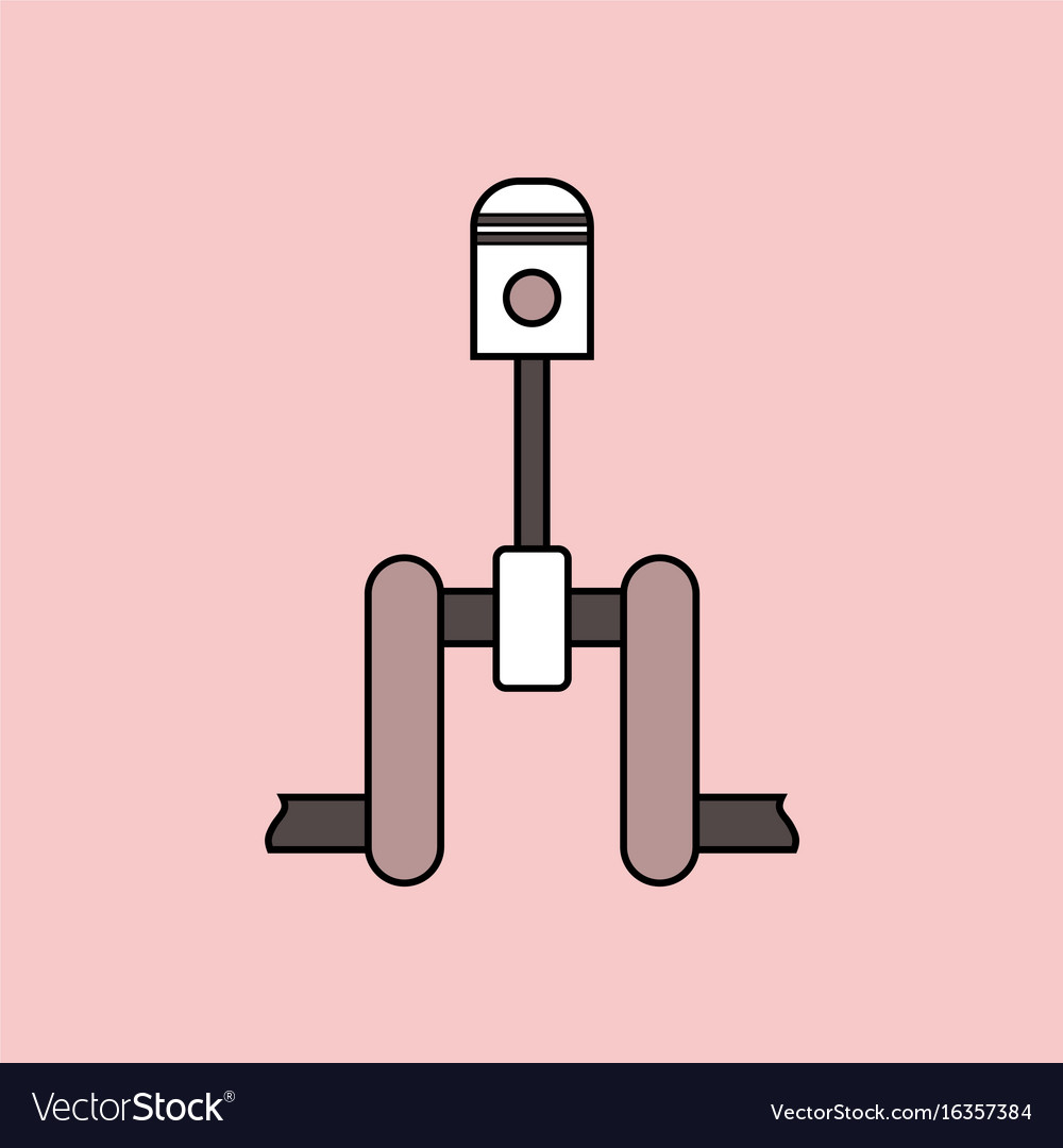 Flat icon design collection piston scheme