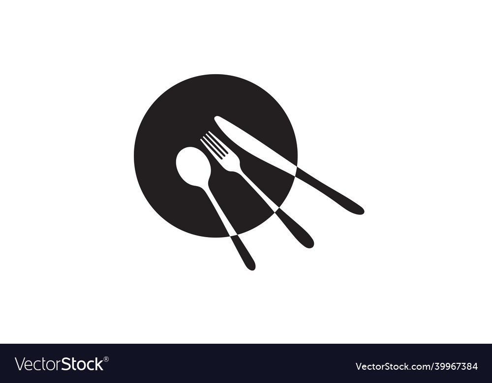 Fork spoon and knife 1 Royalty Free Vector Image