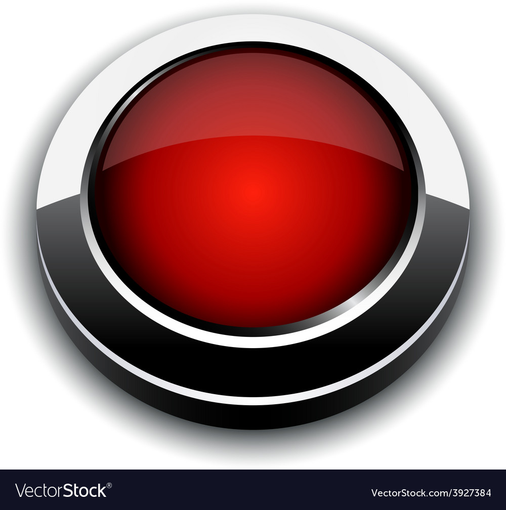 Glossy Red 3D Button