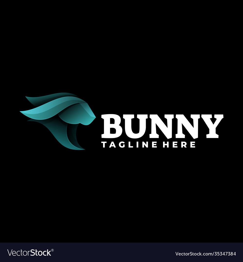 Logo bunny gradient colorful style