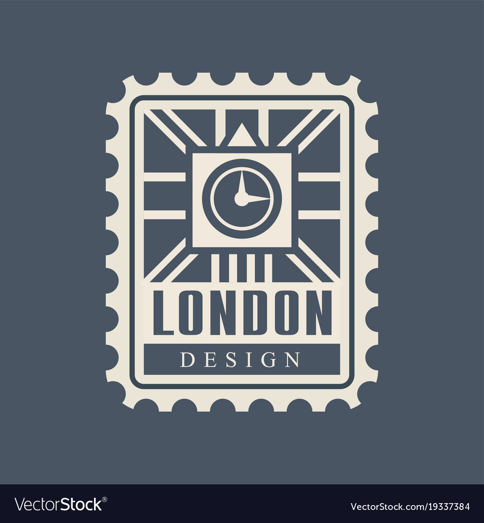 London City Poststempel mit abstrakter Big Bene