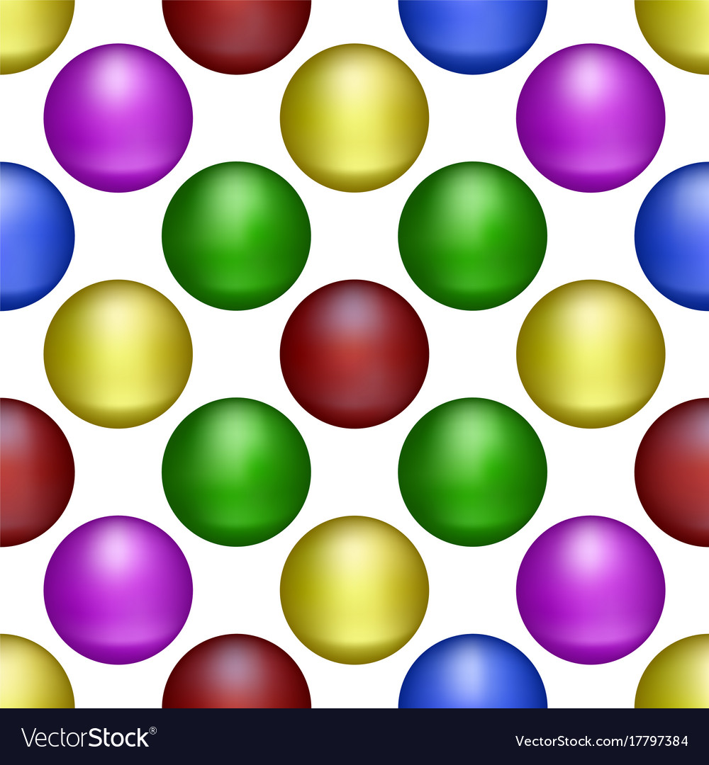 Multicolored balls form the background