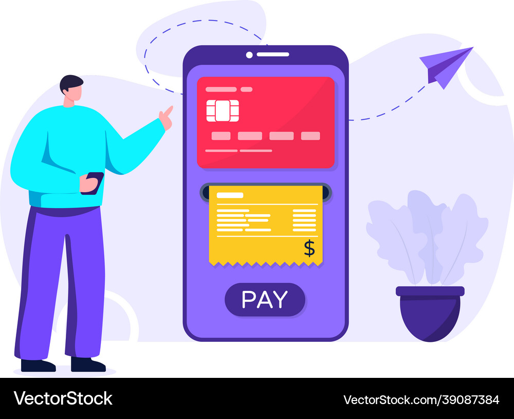 Pay online Royalty Free Vector Image - VectorStock