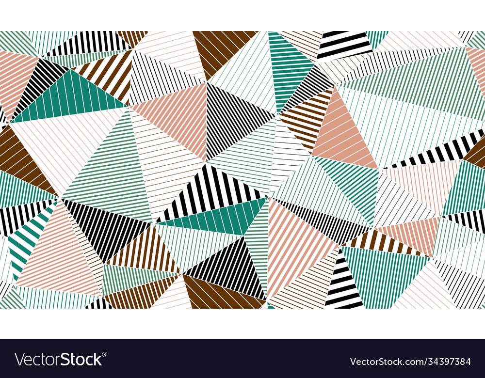 Polygonal linear color seamless pattern graphic