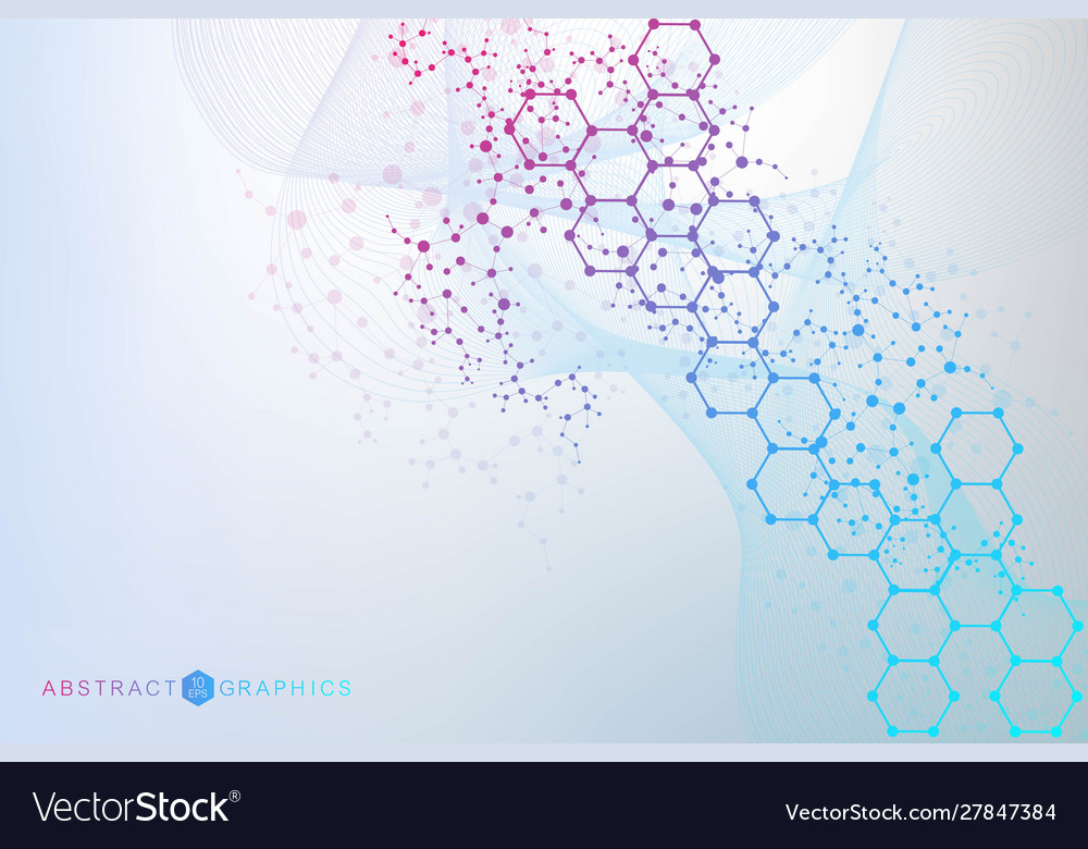 Science network pattern connecting lines and dots vector image Science network pattern connecting lines and dots