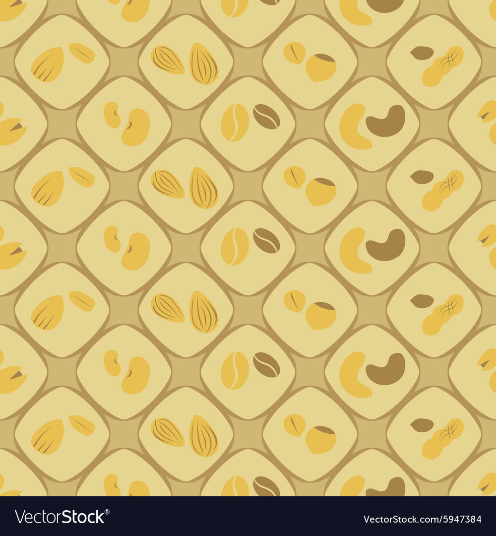 Seamless background with beans and nuts