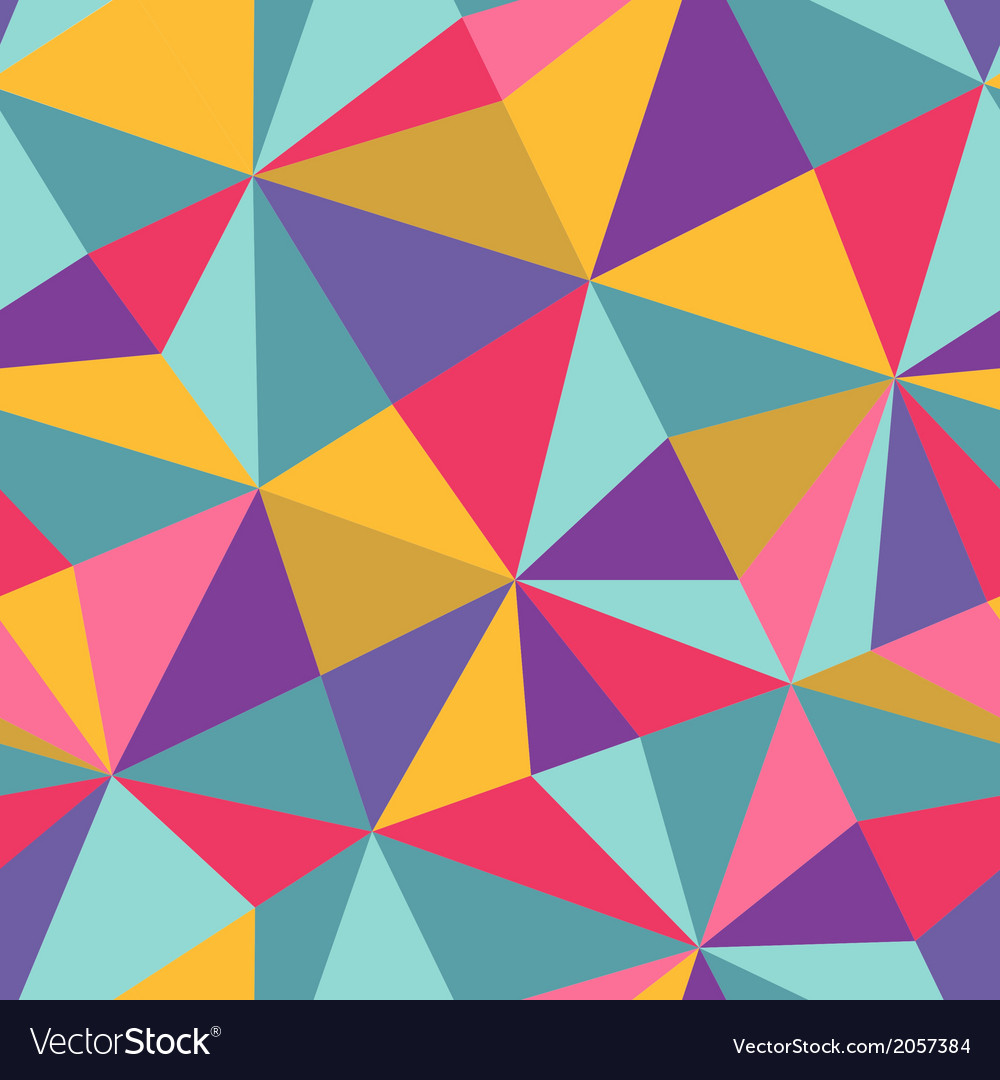 Seamless texture with triangles mosaic endless