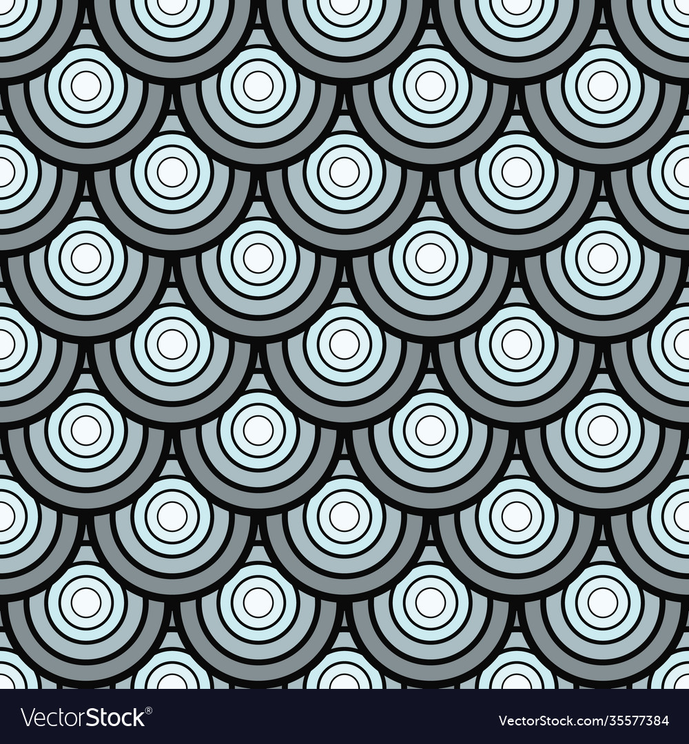 Seamless vintage pattern overlapping shells Vector Image Seamless vintage pattern overlapping shells