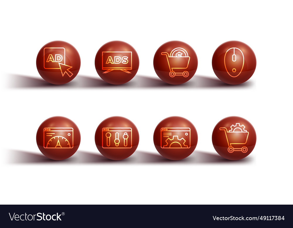Set line advertising website statistic computer