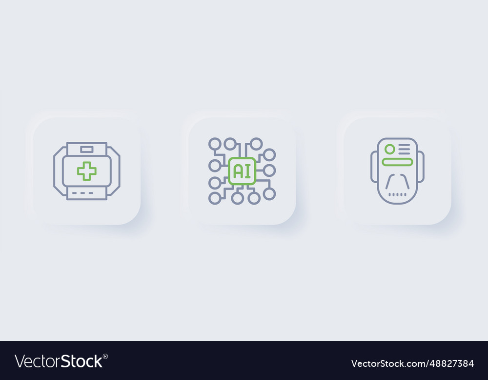 Set line artificial intelligence robot neural