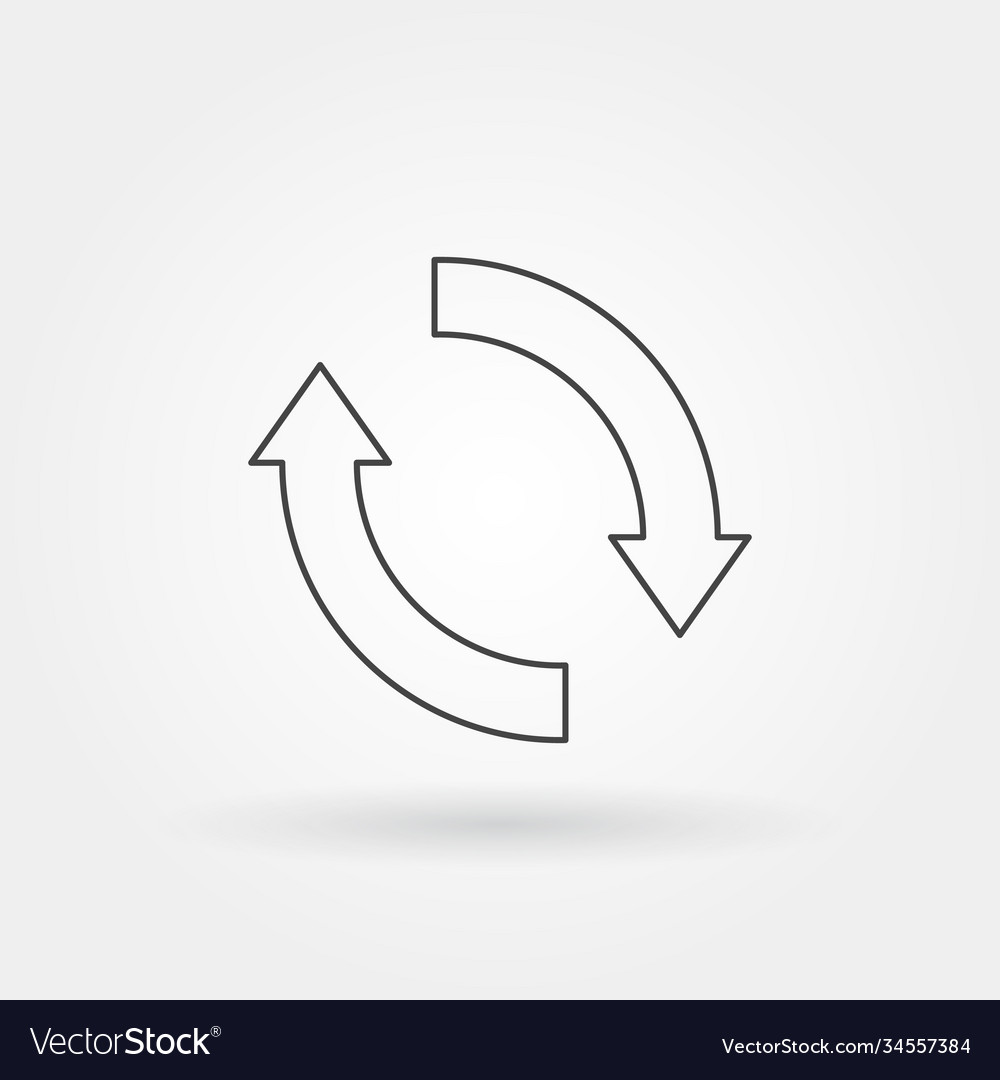Synchronization or sync single isolated icon Vector Image Synchronization or sync single isolated icon