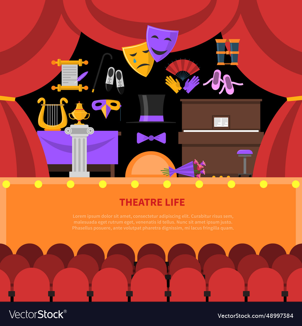 Theatre life concept background