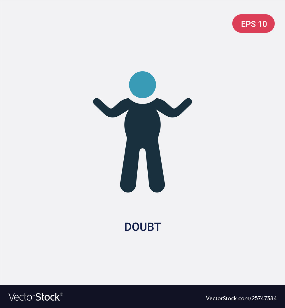 Two color doubt icon from people skills concept Vector Image