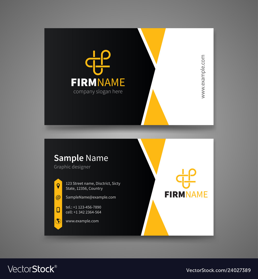 Business card templates Royalty Free Vector Image With Advertising Card Template