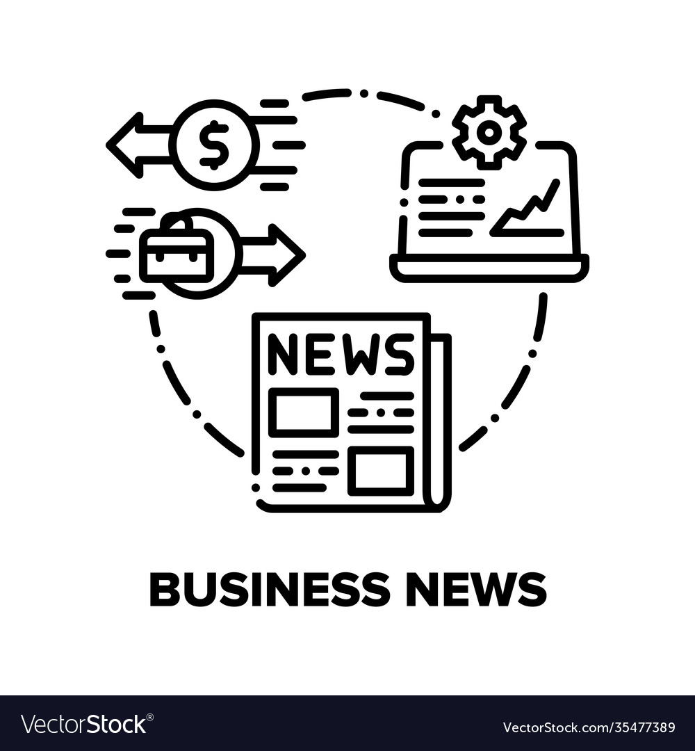 Business news concept black