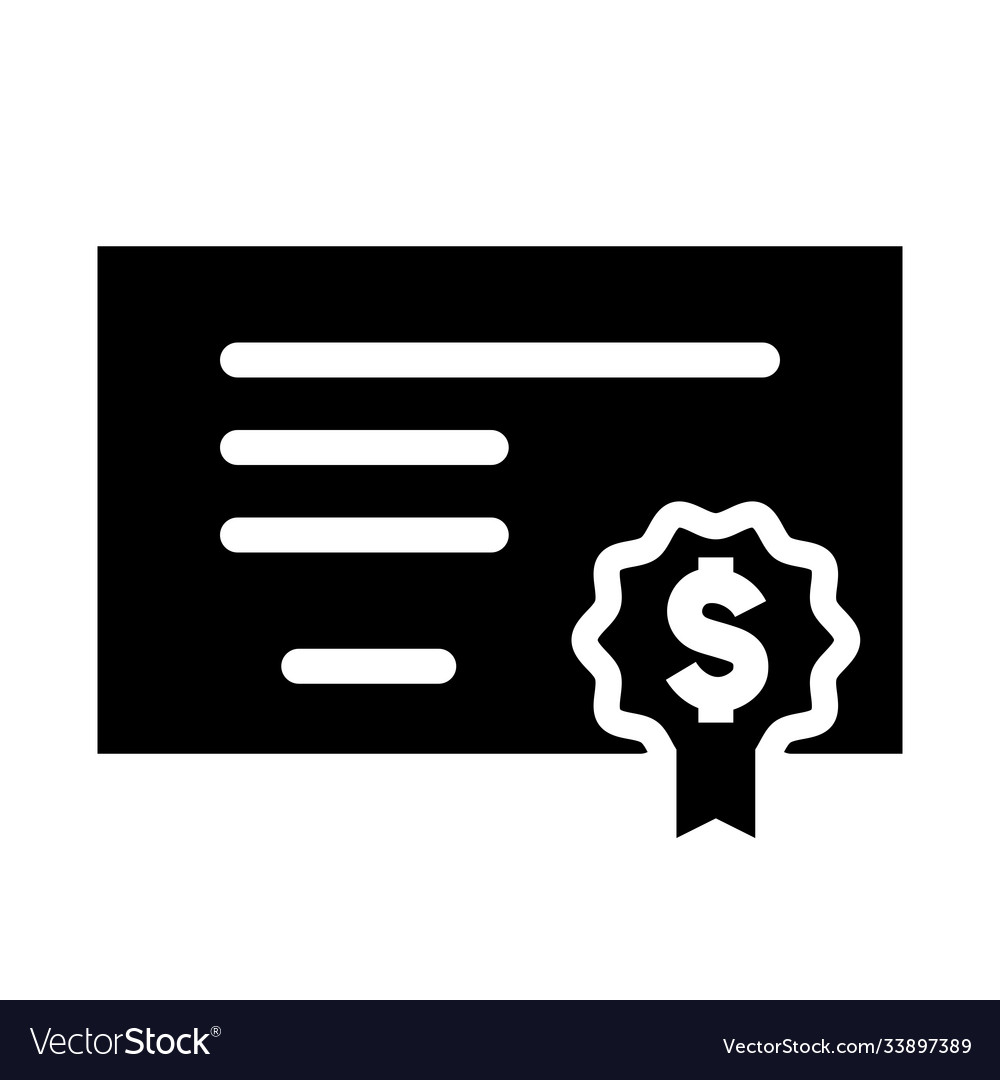 Certificate document with badge icon line