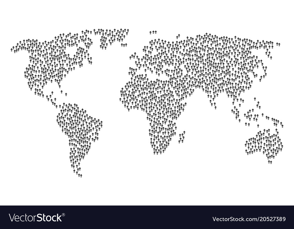 Global map mosaic of arrow pointer items