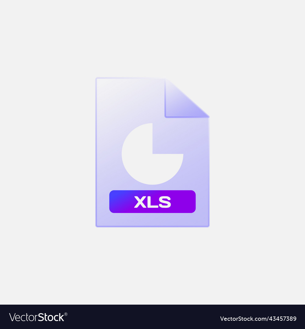 Gradient glass morphism excel icon design