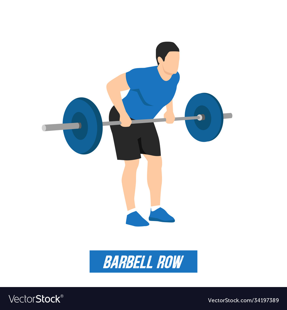 Man Performing Bent-Over Rows