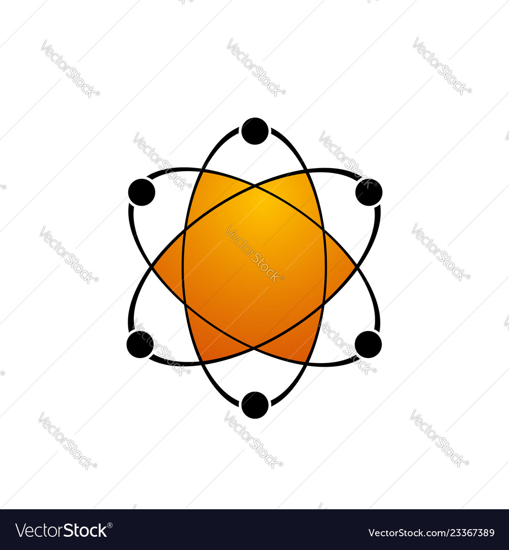 Planet logo orbit and satellite cosmos Royalty Free Vector