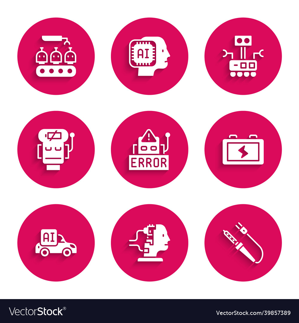 Set error in robot for maintenance vector image Set error in robot for maintenance
