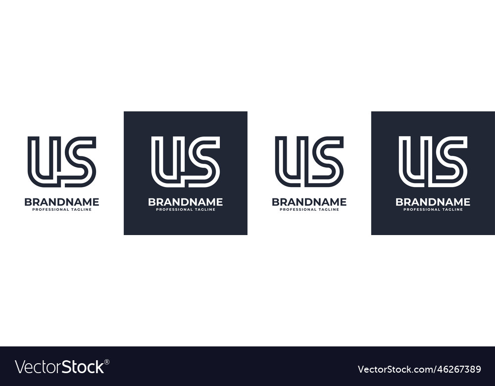 Simple us monogram logo suitable for any business