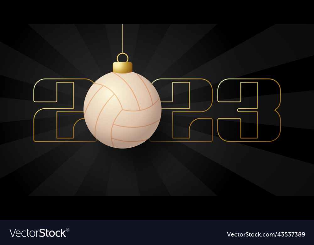 Volleyball 2023 happy new year sports greeting