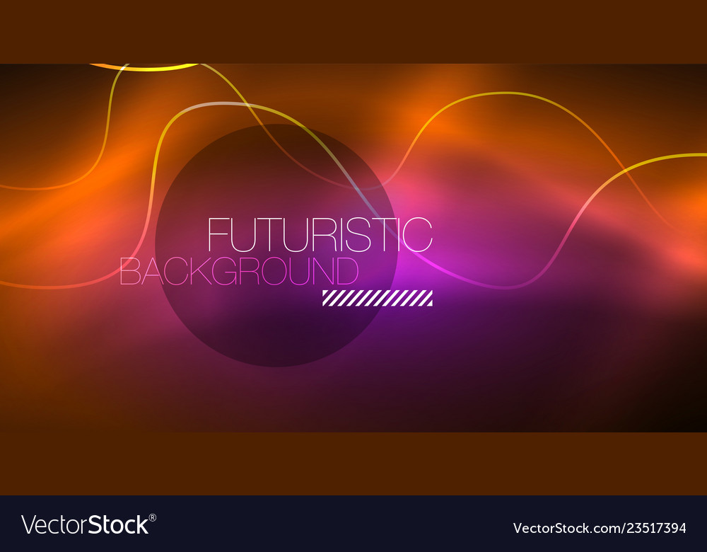 Abstract shiny glowinng color wave design element