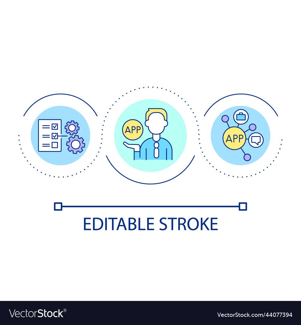 App for business communication and planning loop vector image App for business communication and planning loop