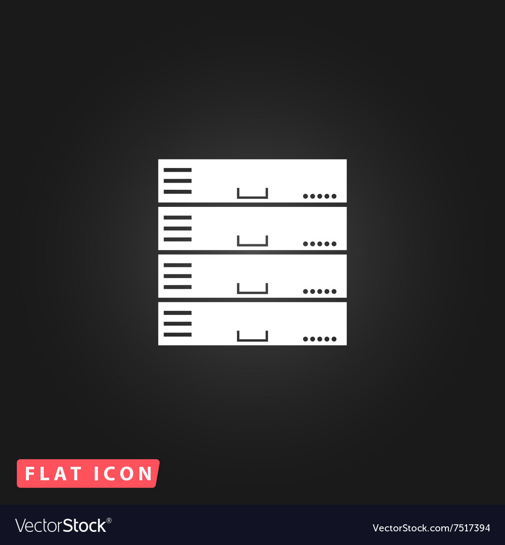 Computer server icon Royalty Free Vector Image