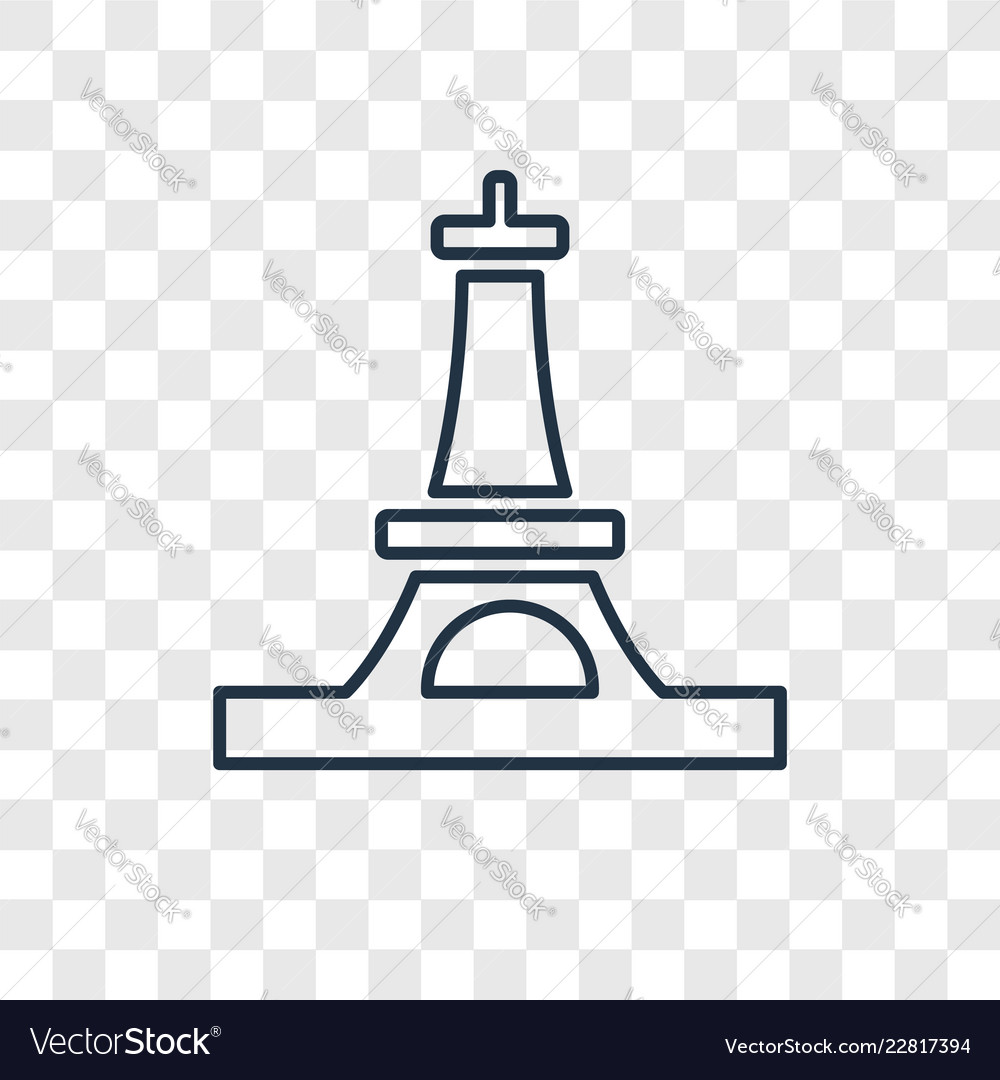 Eiffel tower concept linear icon isolated vector image Eiffel tower concept linear icon isolated