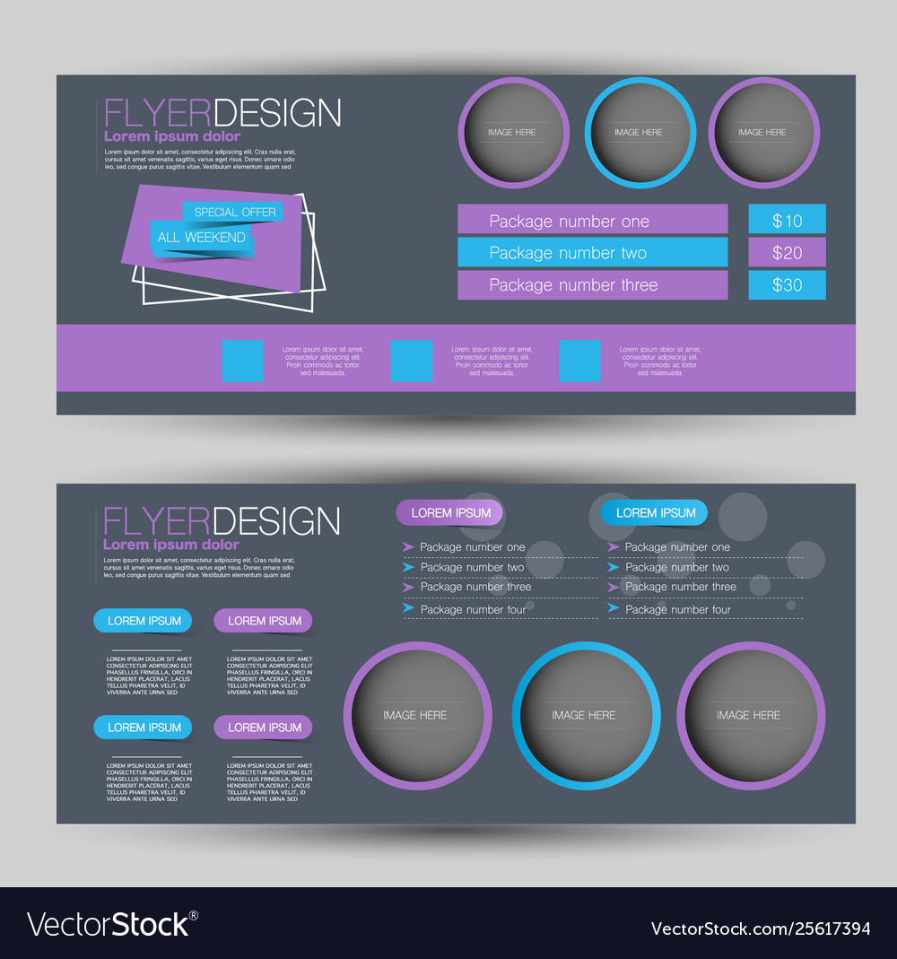 Flyer banner or web header template set