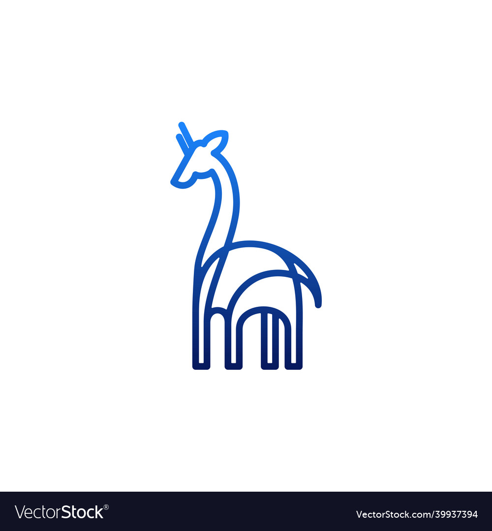 Giraffe animal minimalist logo design