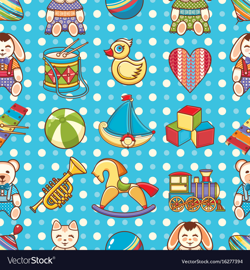Kid toy seamless pattern design element