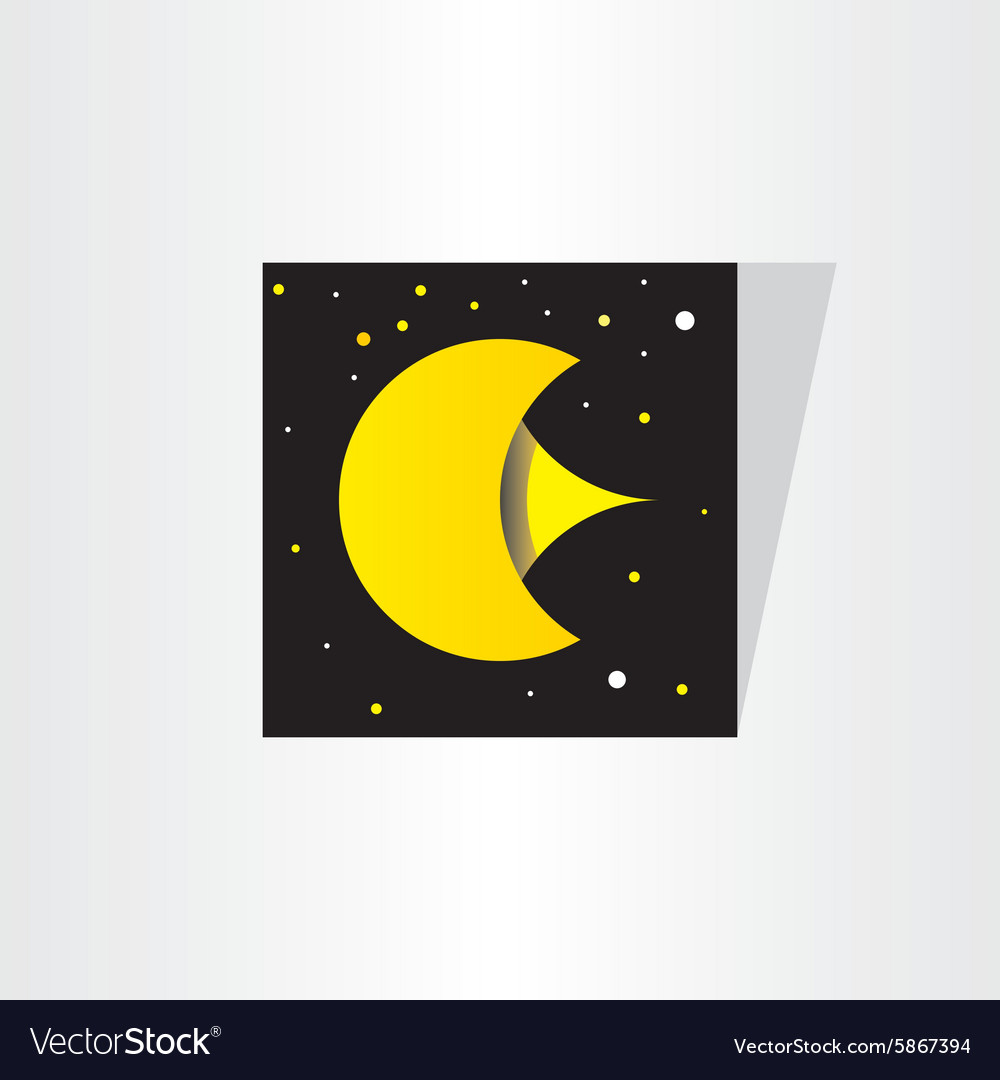 Moon star space letter e background