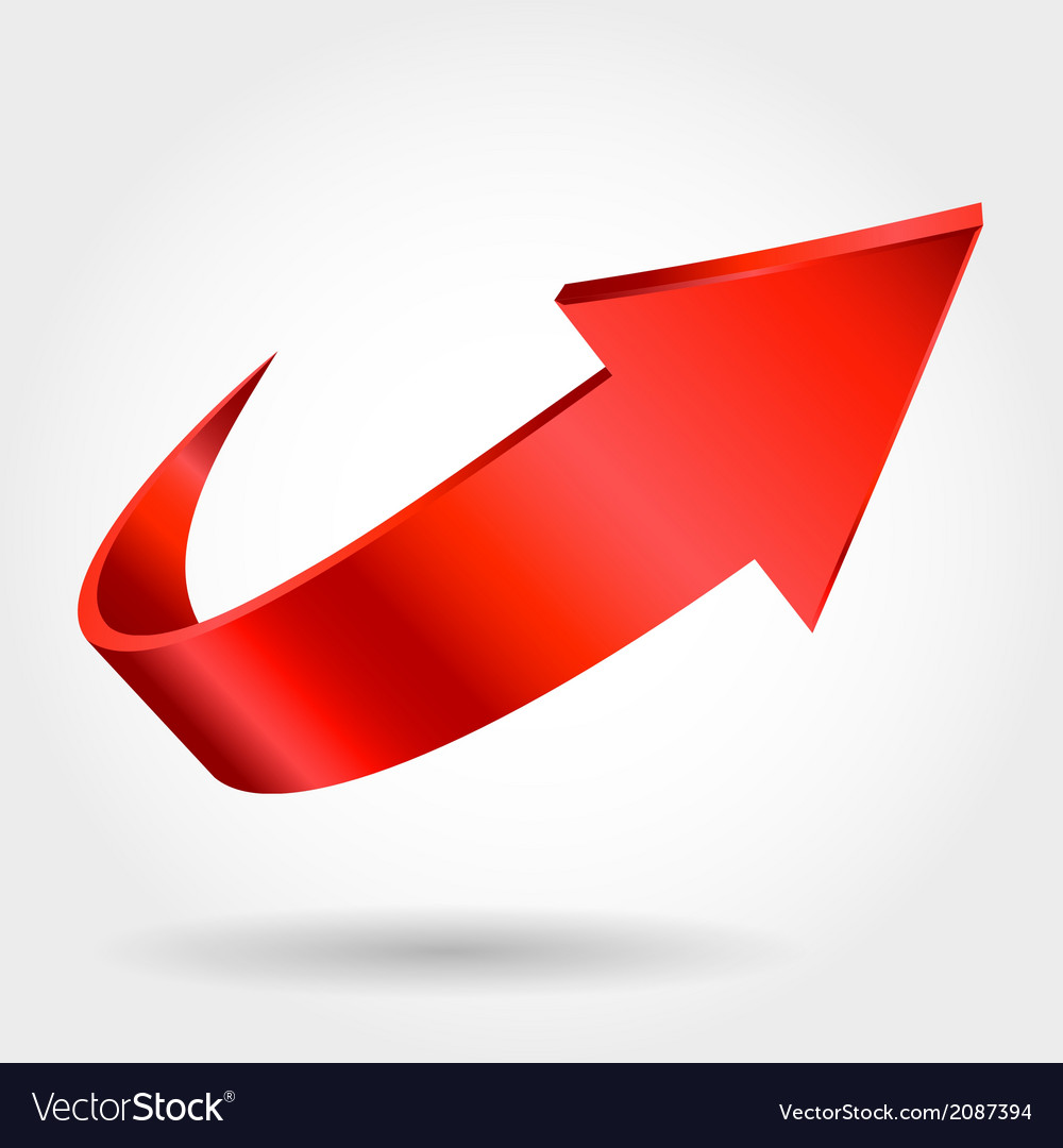 Red Arrow Royalty Free Vector Image VectorStock