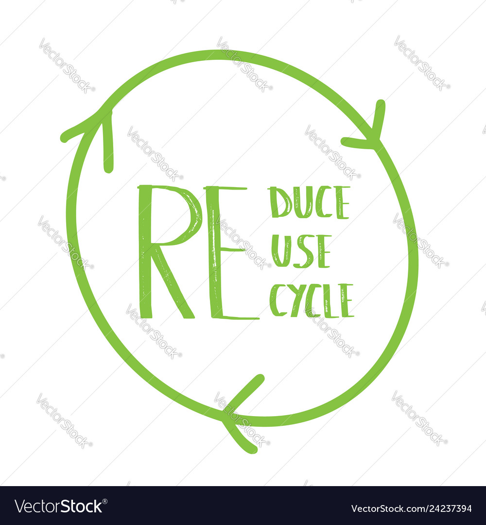 Reduce reuse recycle concept design vector image Reduce reuse recycle concept design