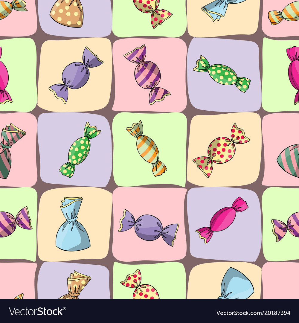 Seamless pattern with sweets background